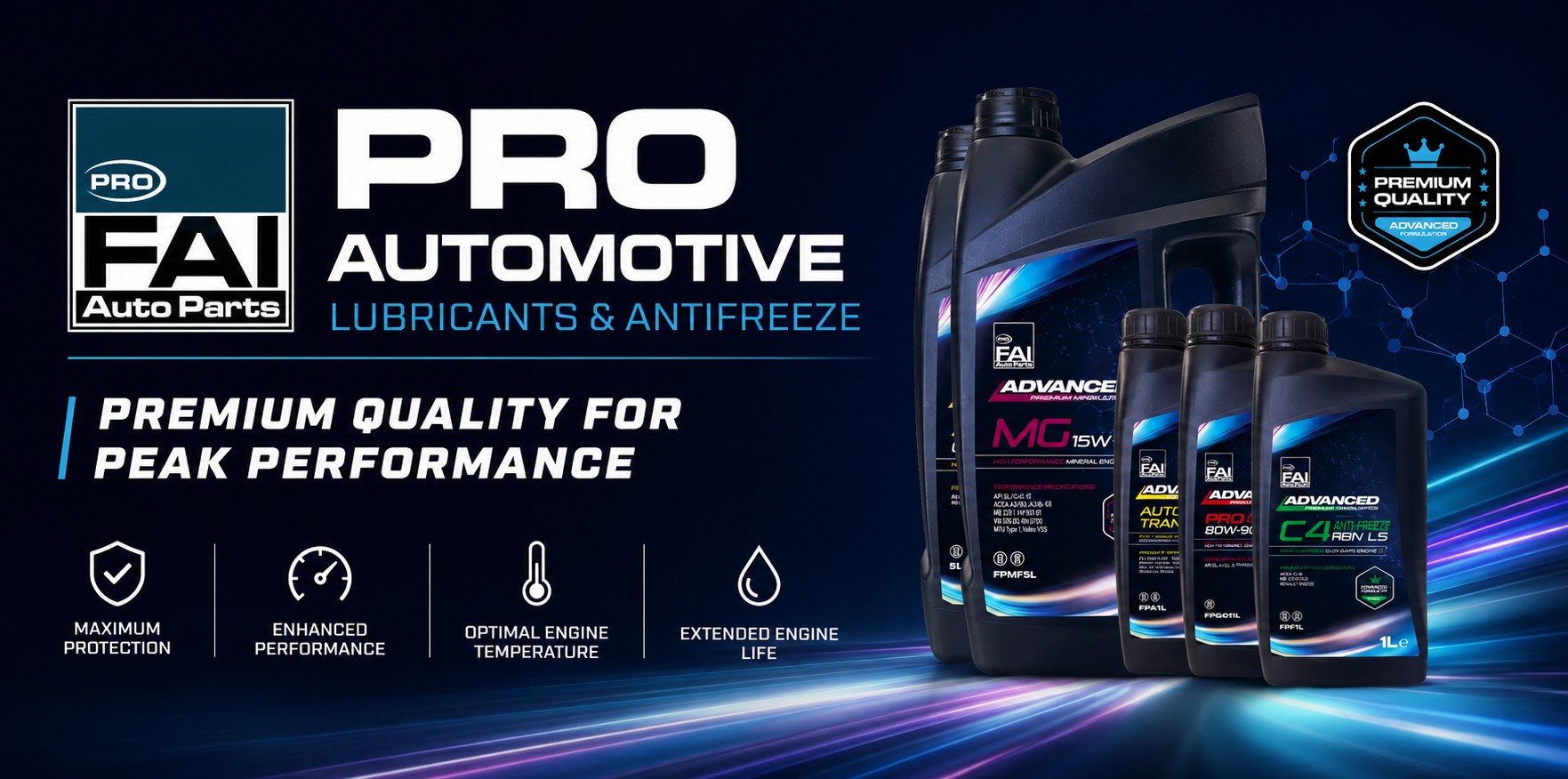 FAI PRO Premium Lubricants & Antifreeze